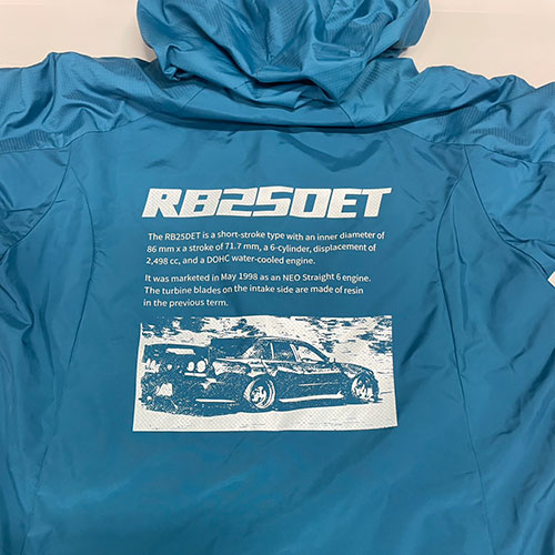 裏地メッシュへのプリント1