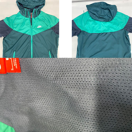 細かなメッシュ素材の裏地仕様のアウター