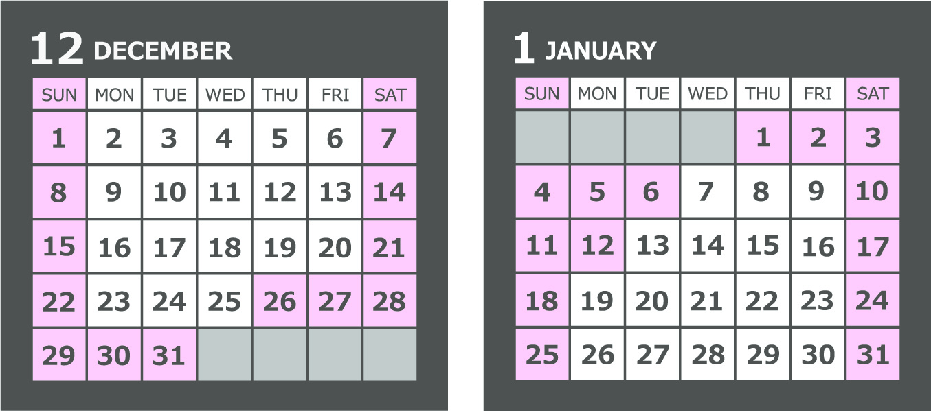 営業日カレンダー