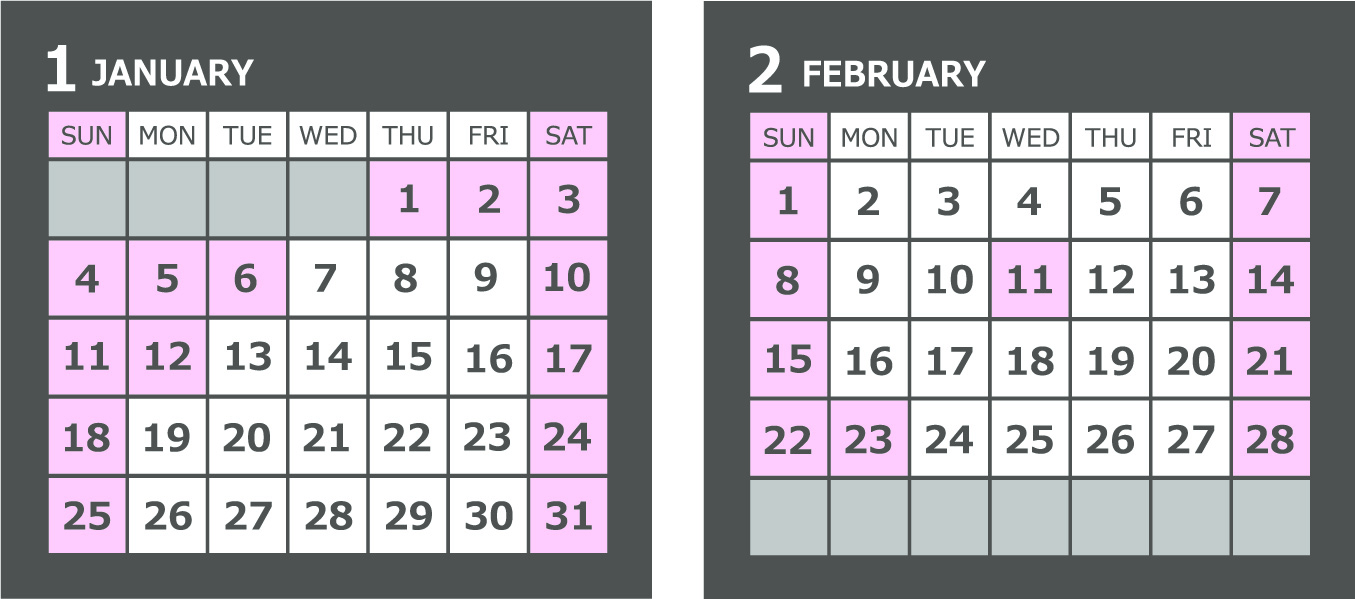 営業日カレンダー
