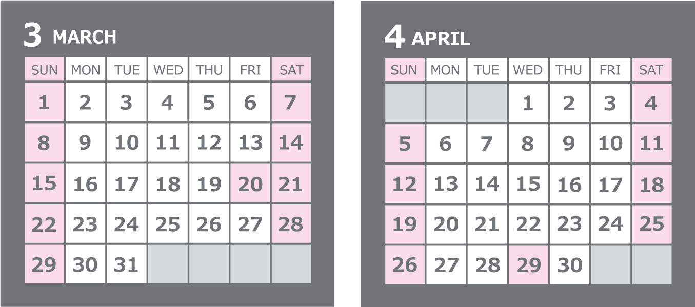営業日カレンダー