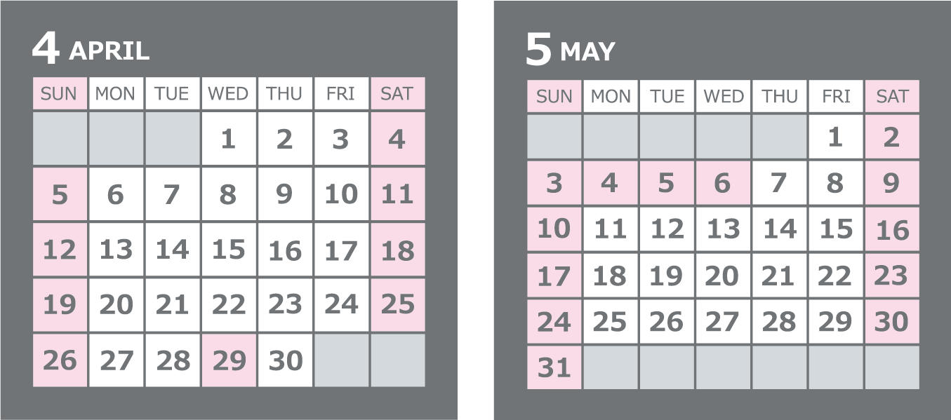 営業日カレンダー